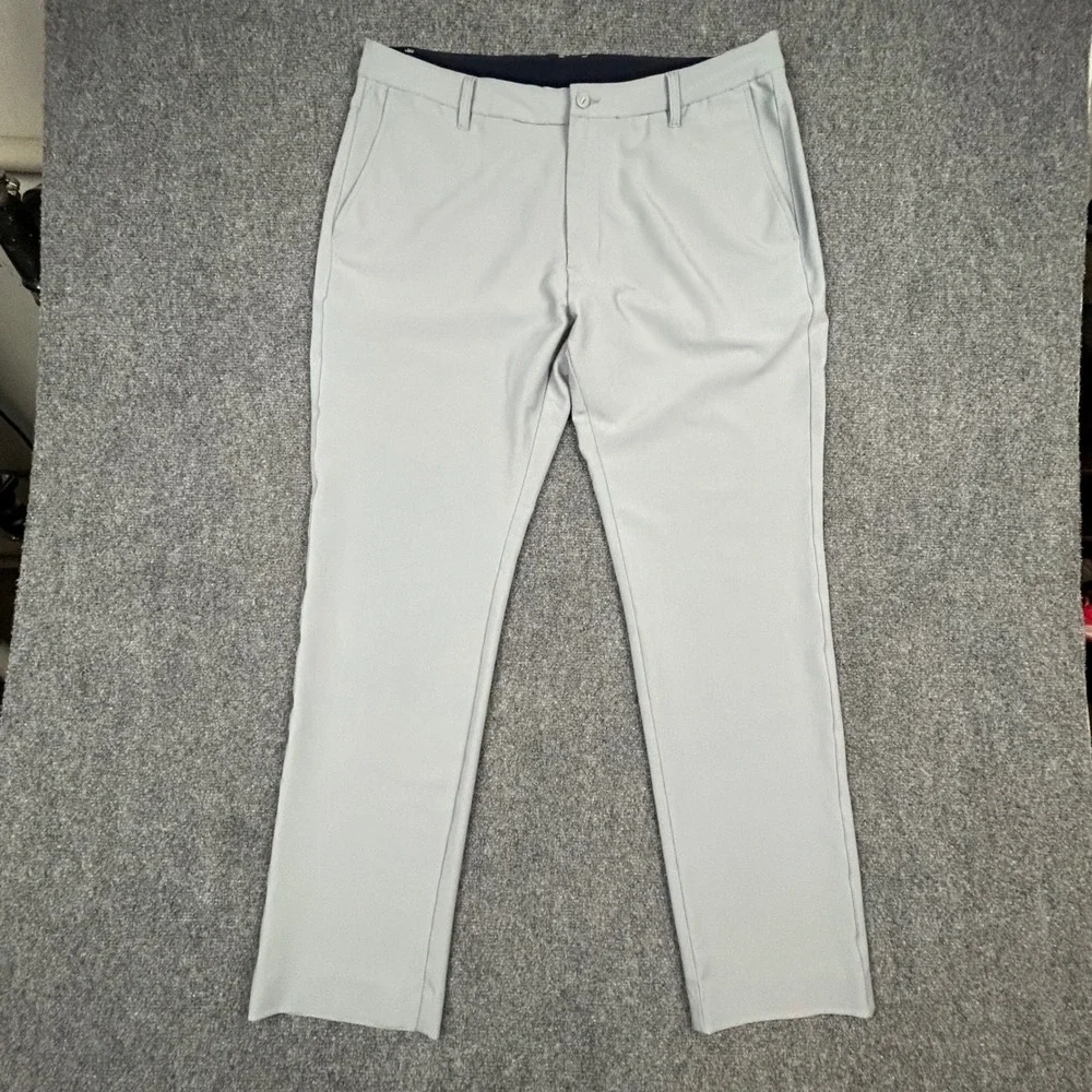 FootJoy Pro Tour Golf Pants Mens 38x32 Grey Performance Stretch Flat Front Chino